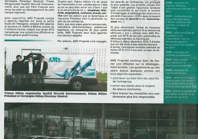 AMS Propreté, propriétaire de 6 Yaris HSD stickées à leur image.