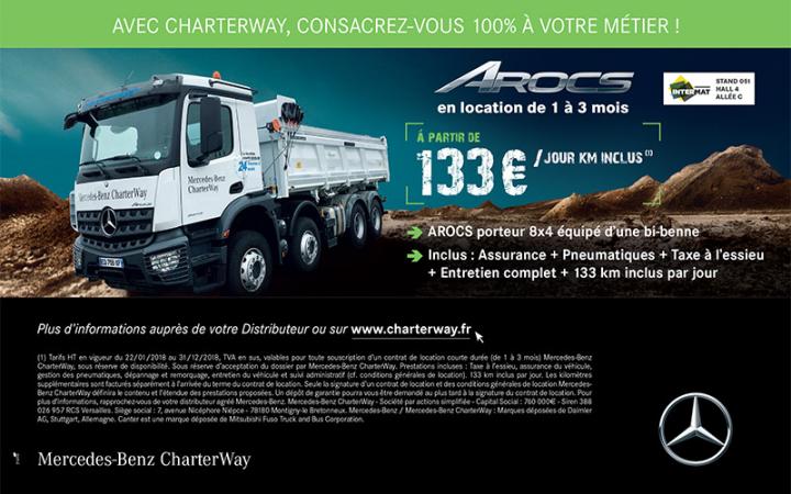 Salon Intermat 2018 : offre CharterWay Arocs