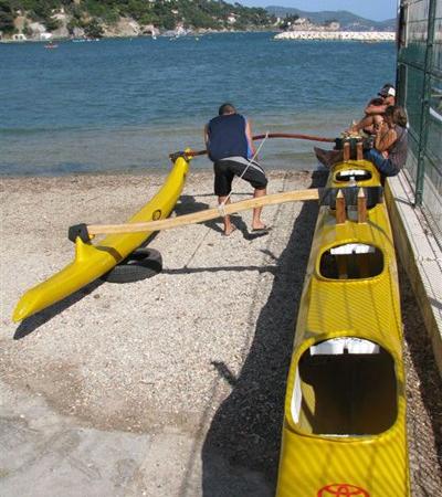 L'équipe Sablaise 3ème sur la Course Internationale de Pirogues à Toulon!