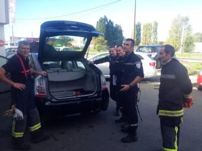Visite des pompiers à Rochefort