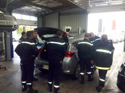 Visite des pompiers à Rochefort