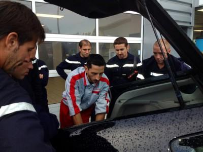 Visite des pompiers à Rochefort