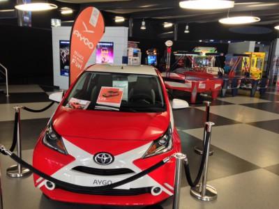 Exposition de la nouvelle Aygo au cinéma Mméga cgr 2 lions