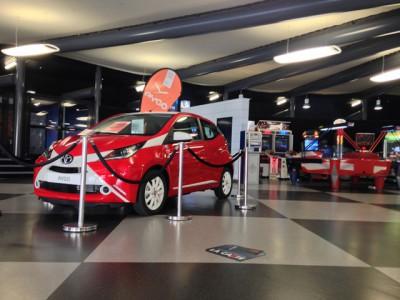 Exposition de la nouvelle Aygo au cinéma Mméga cgr 2 lions