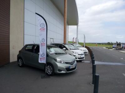 Toyota Toys Motors expose au Super U de Loches.