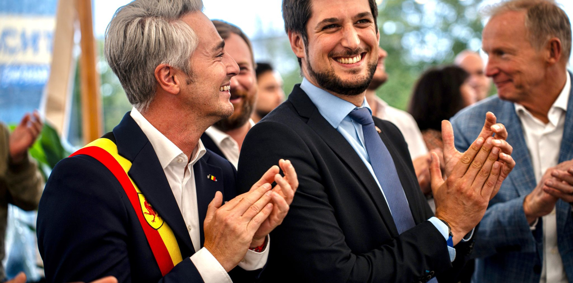 Pose de la première pierre à Charleroi