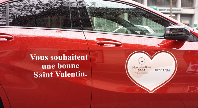 La Saint Valentin avec SAGA Mercedes et Dessanges Valenciennes