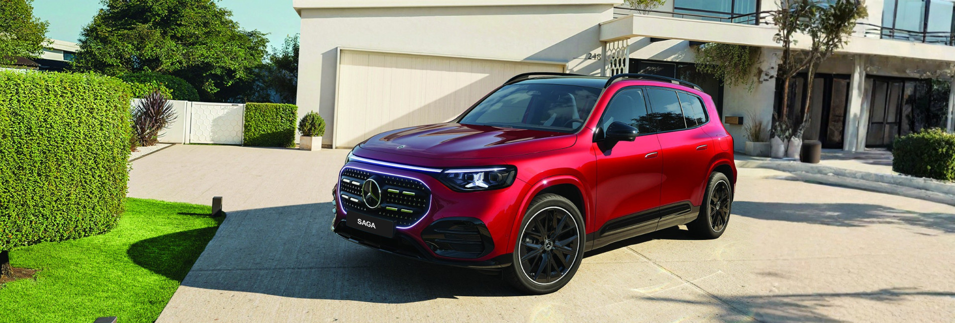 Illustration pour Nouveau GLB électrique.